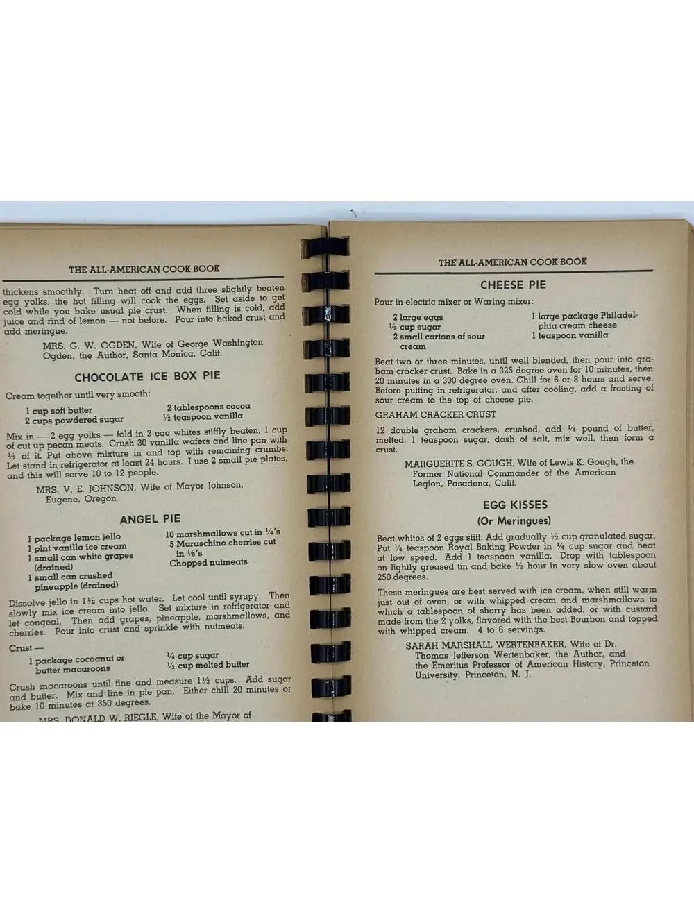 Vintage 1954 The All American Cook Book, Favorite Recipes of Famous People